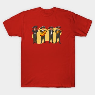 Mexican Mariachi Band Illustration T-Shirt